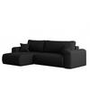 ECKSOFA Mit Schlaffunktion Und Bettkasten L-förmiges Sofa Capri Stoff Verita Links Schwarz - Schwarz, Holz (145/272cm) - Kaiser Möbel