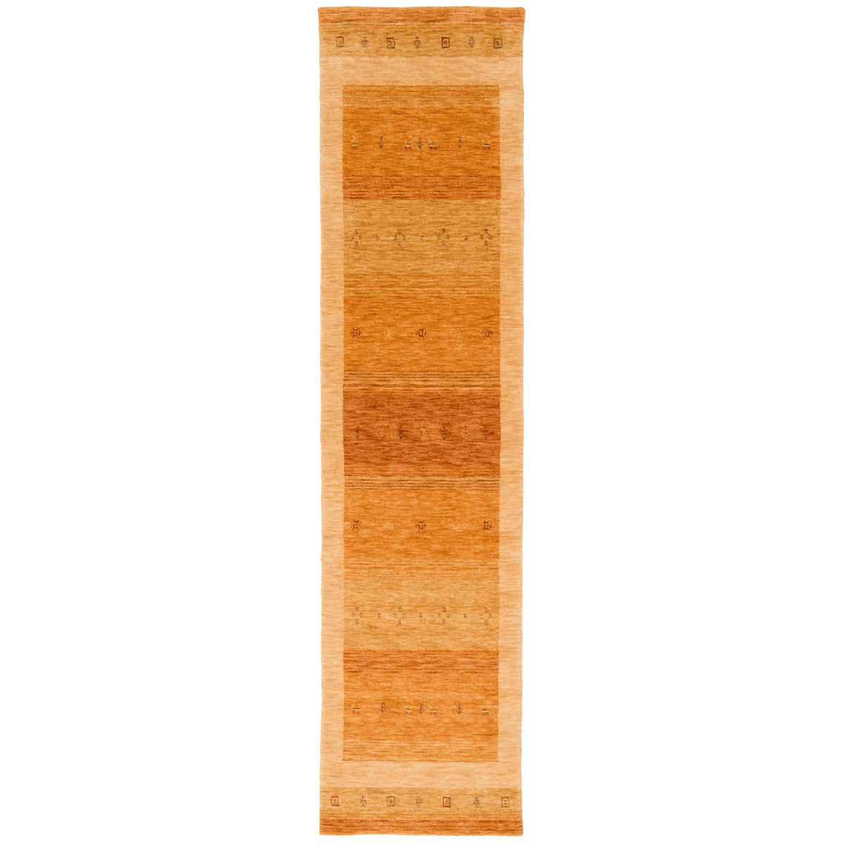 NATUR WOLLE TEPPICH GABBEH ESTA LÄUFER - Beige, Textil (70/140cm) - Pergamon