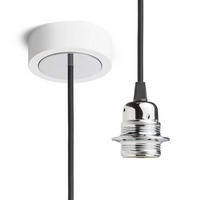 PENDELLEUCHTE HEX white black chrome 15 W - Chromfarben, Metall (8/8/27cm) - Rendl