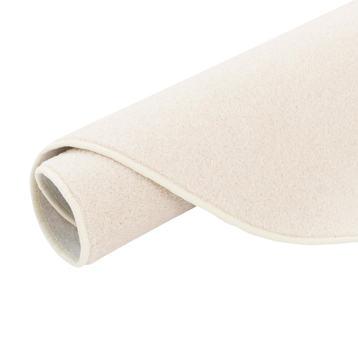 TREND VELOURS TEPPICH JOY RUND - Creme, Textil (100/100cm) - Snapstyle