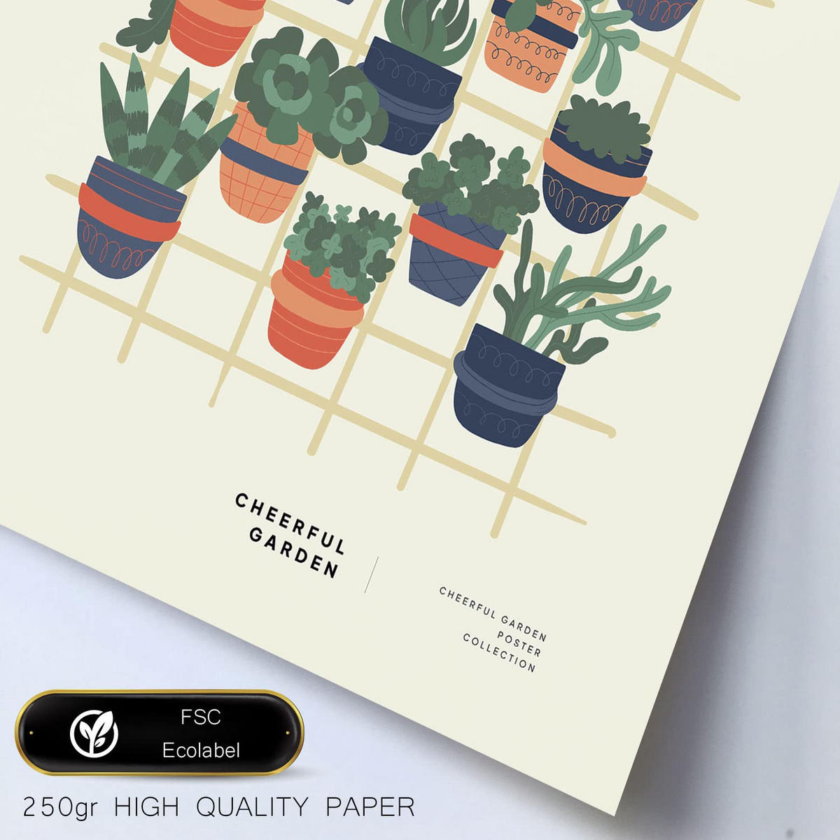 POSTER Set Mit 6 Minimalistischen In Pastellfarben Wüstenpflanzen Drucke Von Landschaften Und Natur Für Innenarchitektur A3 & A4 Weißer Rahmen - Weiß, Papier (29/3cm) - Nacnic