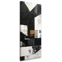 LEINWANDBILD 3D und geometrisch 50x150cm - Schwarz, Textil (50/150cm) - Feeby