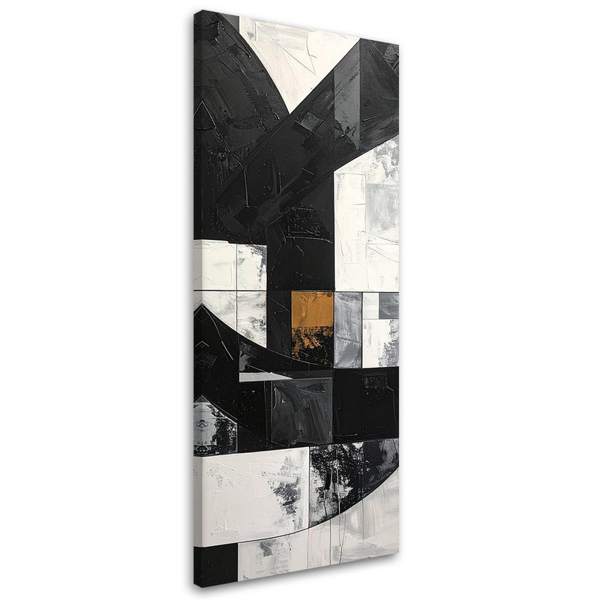 LEINWANDBILD 3D und geometrisch 50x150cm - Schwarz, Textil (50/150cm) - Feeby