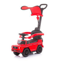 RUTSCHER Mercedes Benz G350d 2 in 1 rot 2 in 1 Schubstange Dach Musik, Trittstufe - Rot, Kunststoff (85/40/95cm) - Chipolino