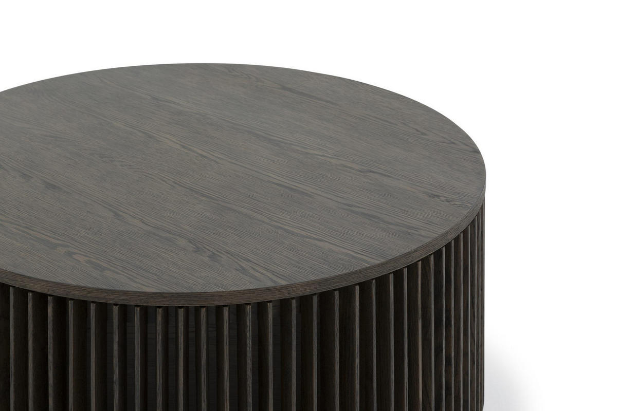 COUCHTISCH Franz, Braune Massiveiche - Braun, Holz (80/80/41cm) - WOODEK