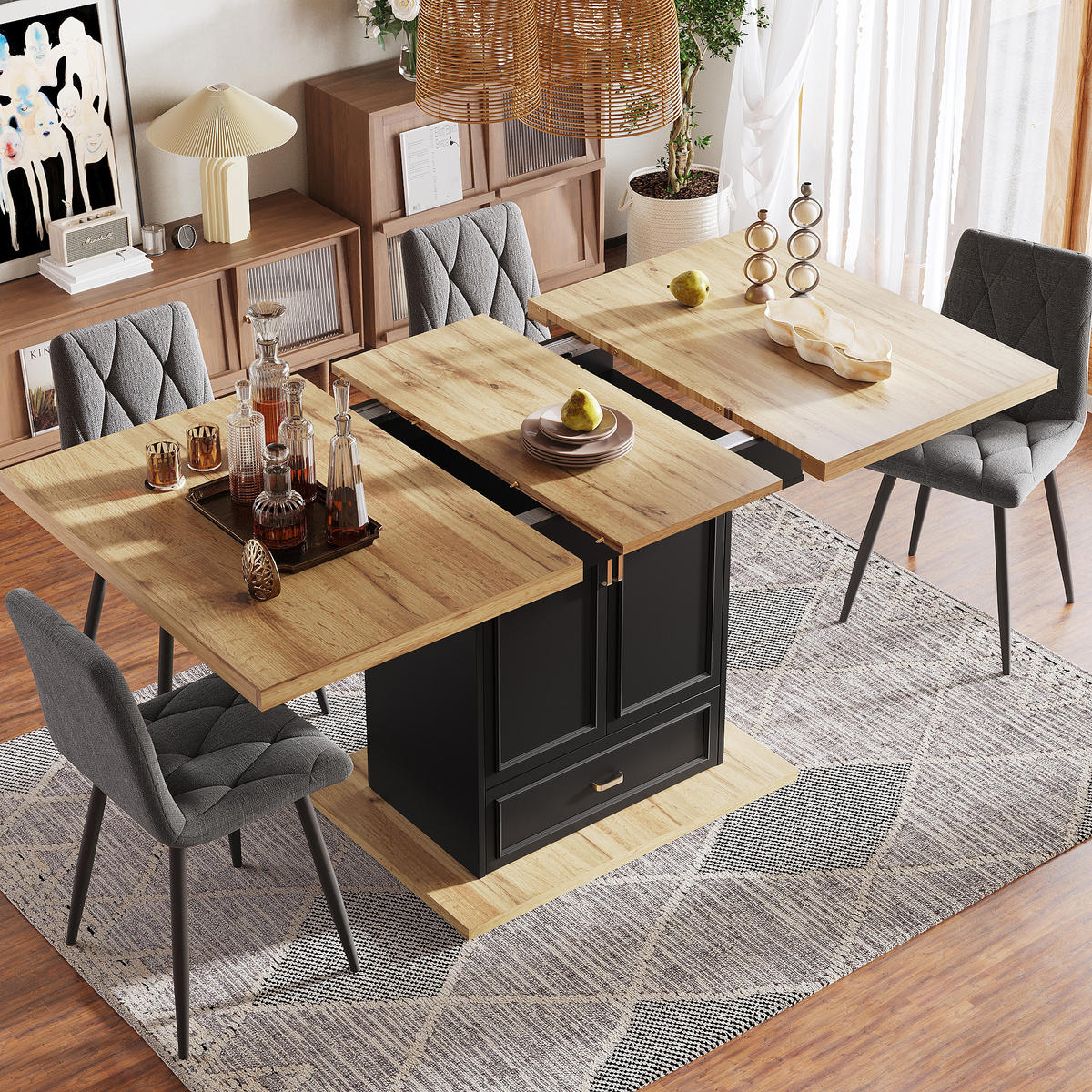 AUSZIEHTISCH Holzoptik 110-140/80/75 cm - Naturfarben, Holz (80/110/75cm) - PANGIVO