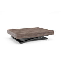 COUCHTISCH SANNA U - Anthrazit/Schwarz, Holzwerkstoff/Metall (80/120/27cm) - Meblini