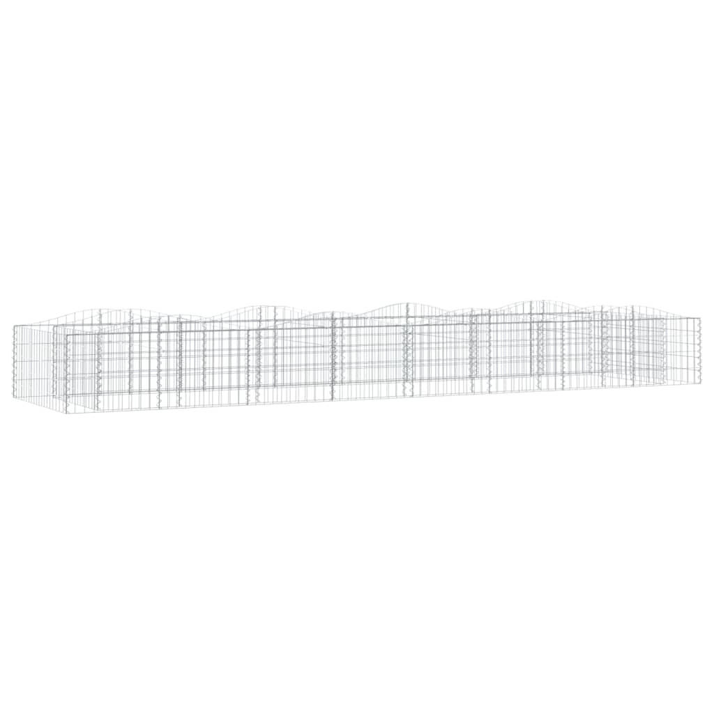 furnicato Gabionen-Hochbeet Silber 100x50x600 cm