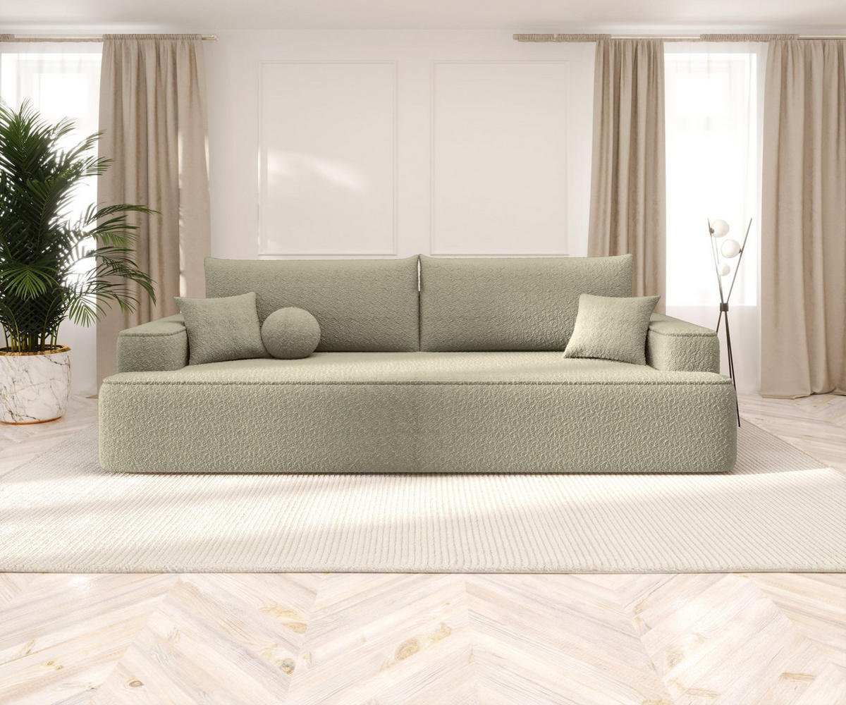 SOFA mit Schlaffunktion FIGO Quelle 06 - Beige, Textil (250/75/150cm) - Bedante