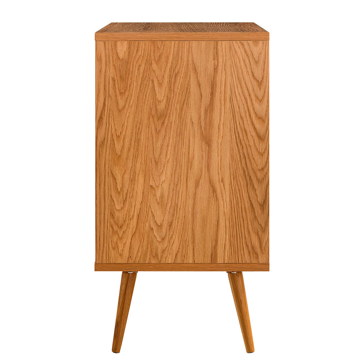 KOMMODE mit 3 Schubladen - Echtholzfurnier Eiche - Braun, Holzwerkstoff (80/75/40cm) - home24