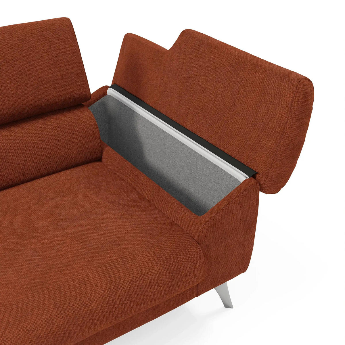 LINEARSOFA Donatello - Rostfarben, Metall (213/76/102cm) - Divani.store