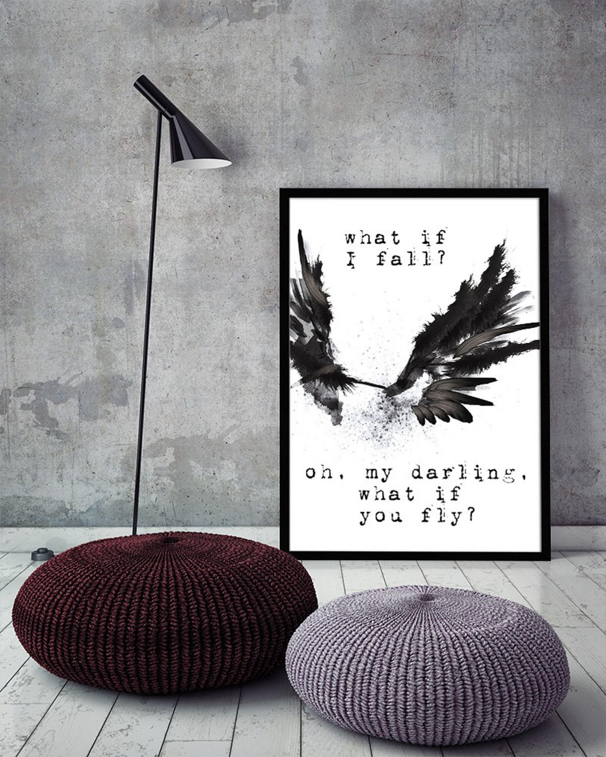 BILD mit Rahmen 51x71 cm Spruch: Motivation - Weiß, Holz (51/71cm) - artissimo