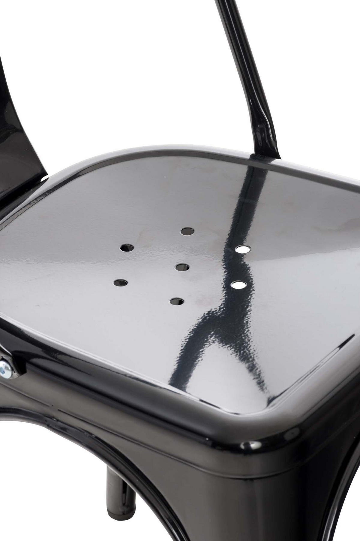 STUHL Metall schwarz - Schwarz, Metall (44/89/48cm) - CLP