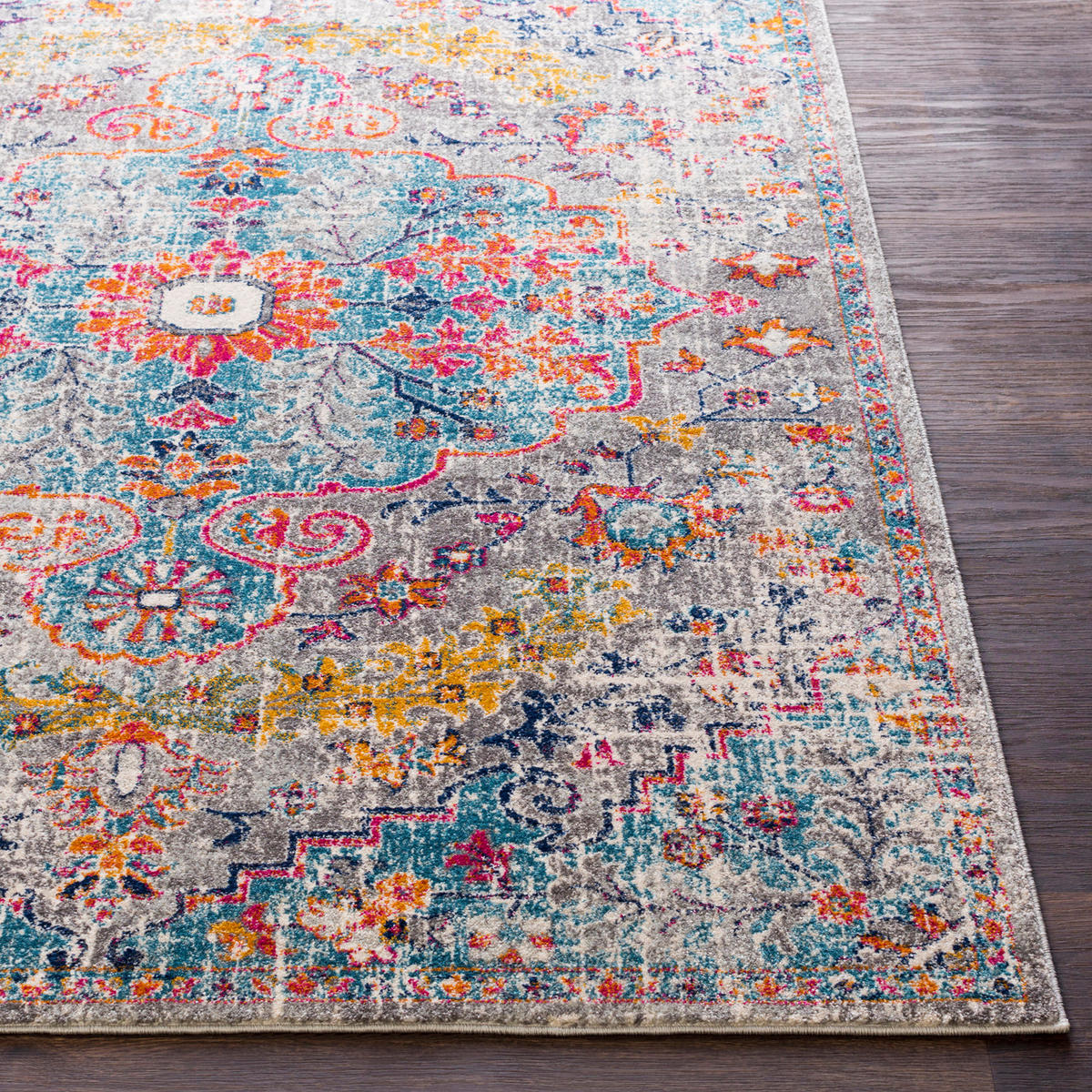 VINTAGE-TEPPICH 120x170 cm Mehrfarbig - Blaugrau, Naturmaterialien/Textil (120/170cm) - LIVABLISS