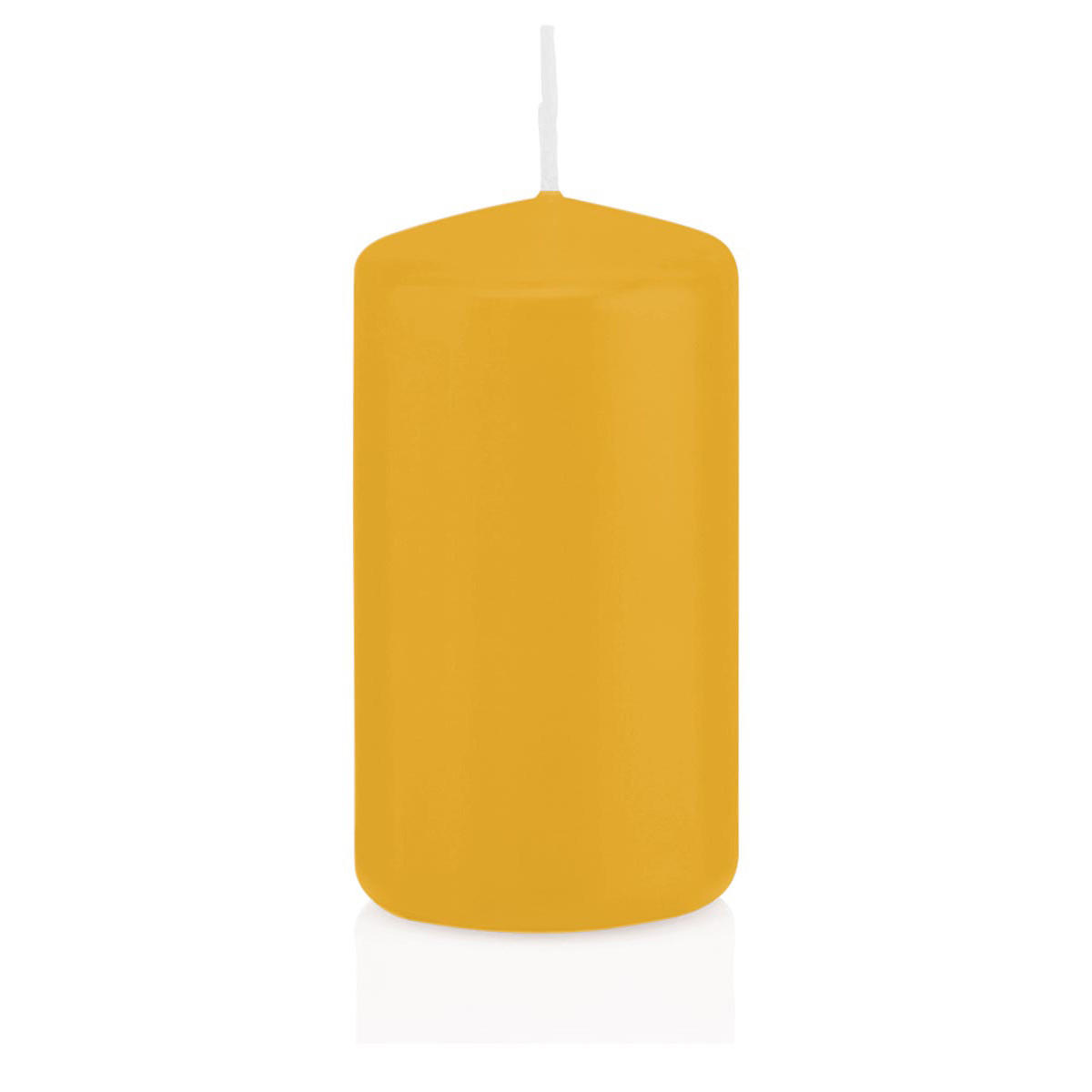 STUMPENKERZEN Gelb Ø 98 x 200 mm, 6 Stück - Gelb, Paraffin (10/20cm) - Wiedemann Kerzen