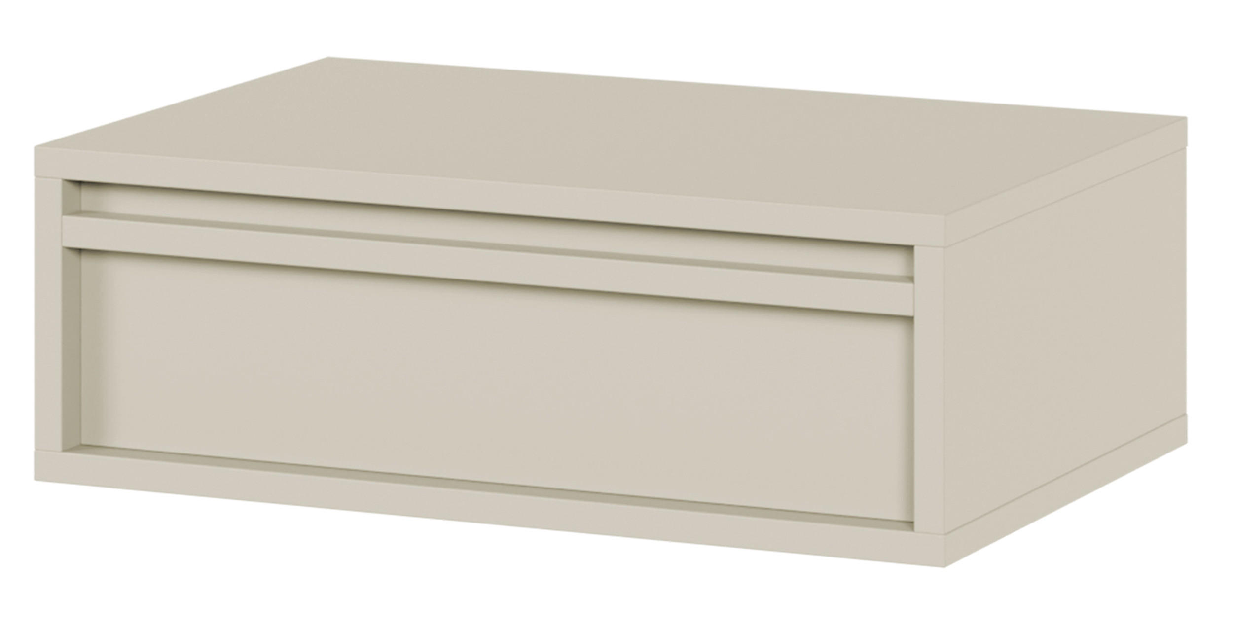 NACHTISCH Evo Greige, 50 cm - Taupe, Holzwerkstoff (50/17/34cm) - Selsey