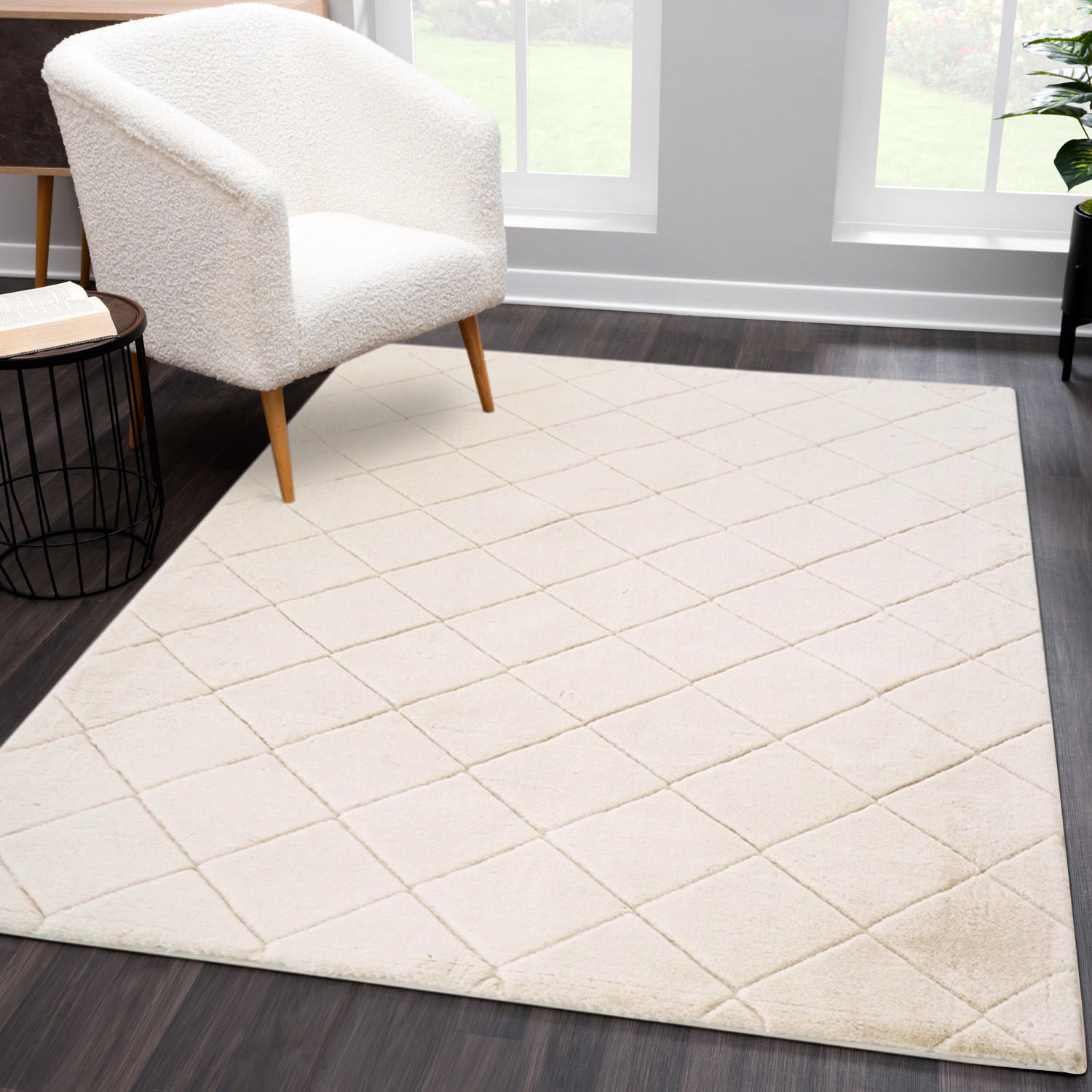 HOCHFLOR-TEPPICH Moment 600 Ivory 80x150 cm - Creme, Textil (80/150cm) - carpet city