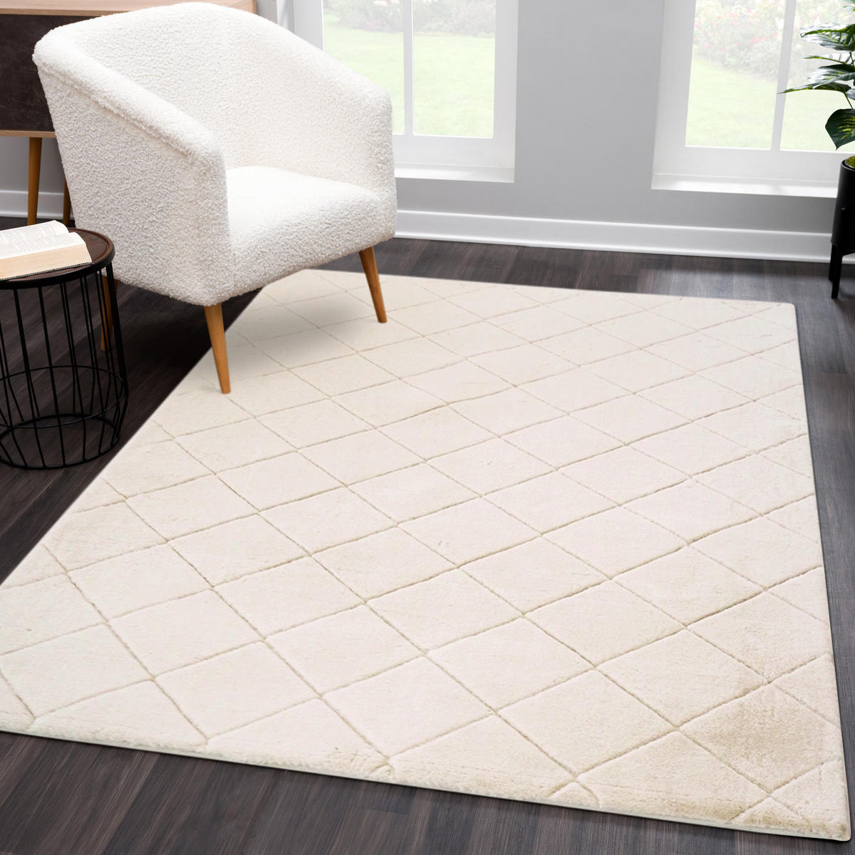 HOCHFLOR-TEPPICH Moment 600 Ivory 160x230 cm - Creme, Textil (160/230cm) - carpet city