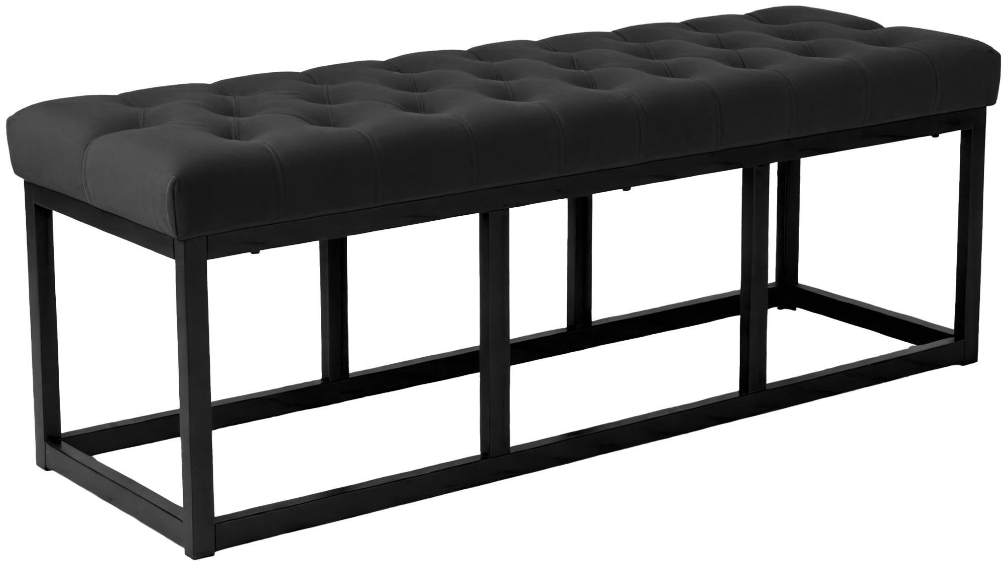 Deluke Sitzbank Schwarz 120x42x37 cm