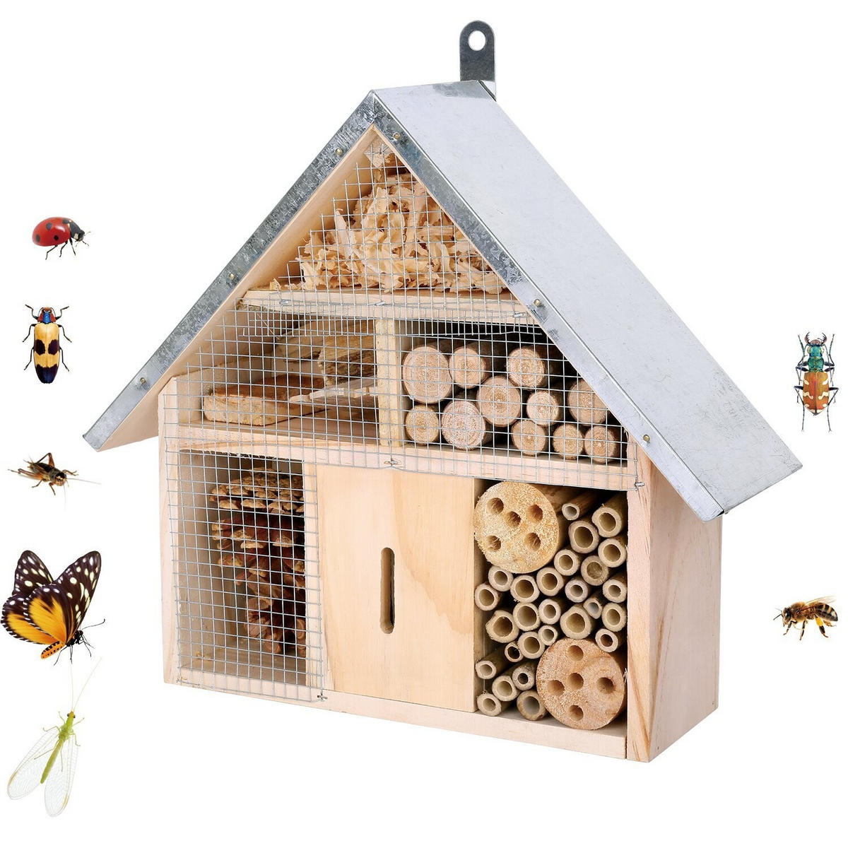 INSEKTENHOTEL 24/9.3/27.3 cm - Multicolor, Holz (9.3/27.3/24cm) - Authentics