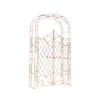 ROSENBOGEN Minden Tor 120x40x220cm Metall Antik-Braun Rankhilfe - Braun, Metall (120/220/40cm) - DELUKE