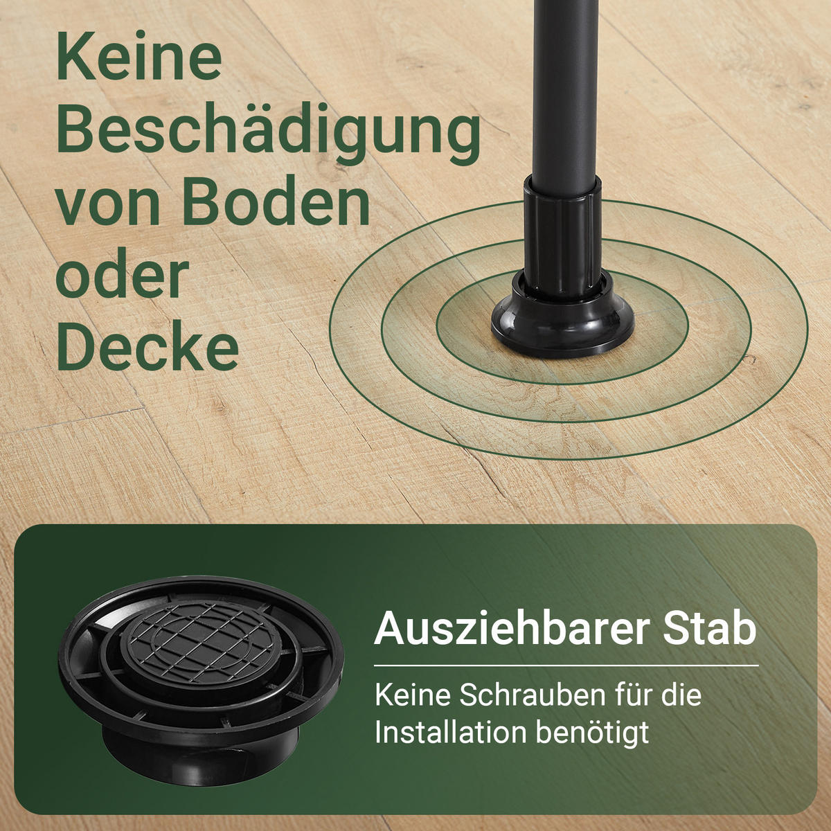 TELESKOP GARDEROBEN SYSTEM Schwarz - Schwarz, Kunststoff (226/285/3cm) - SoBuy