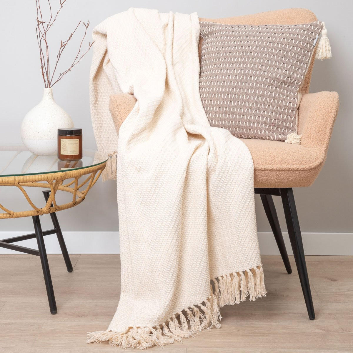DECKE Morris ecru 130/170 cm - Ecru, Textil (130/170cm) - Homla