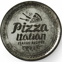 SET mit 6 schwarzen Porzellan-Pizzaformen, 33 cm Durchmesser. - Schwarz, Keramik (33/33/1.8cm) - Hendi