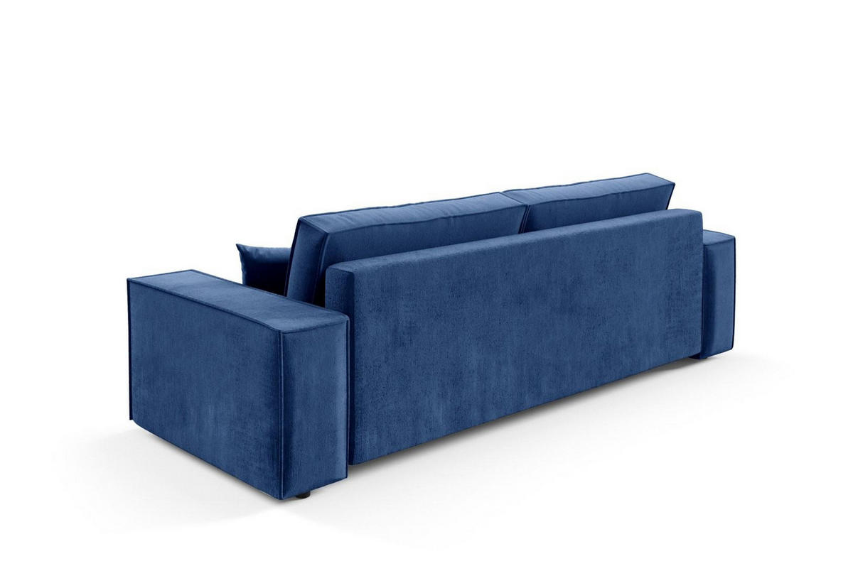 SCHLAFSOFA mit Bettkasten Blau - Dunkelblau, Textil (255/88/102cm) - Furnisell