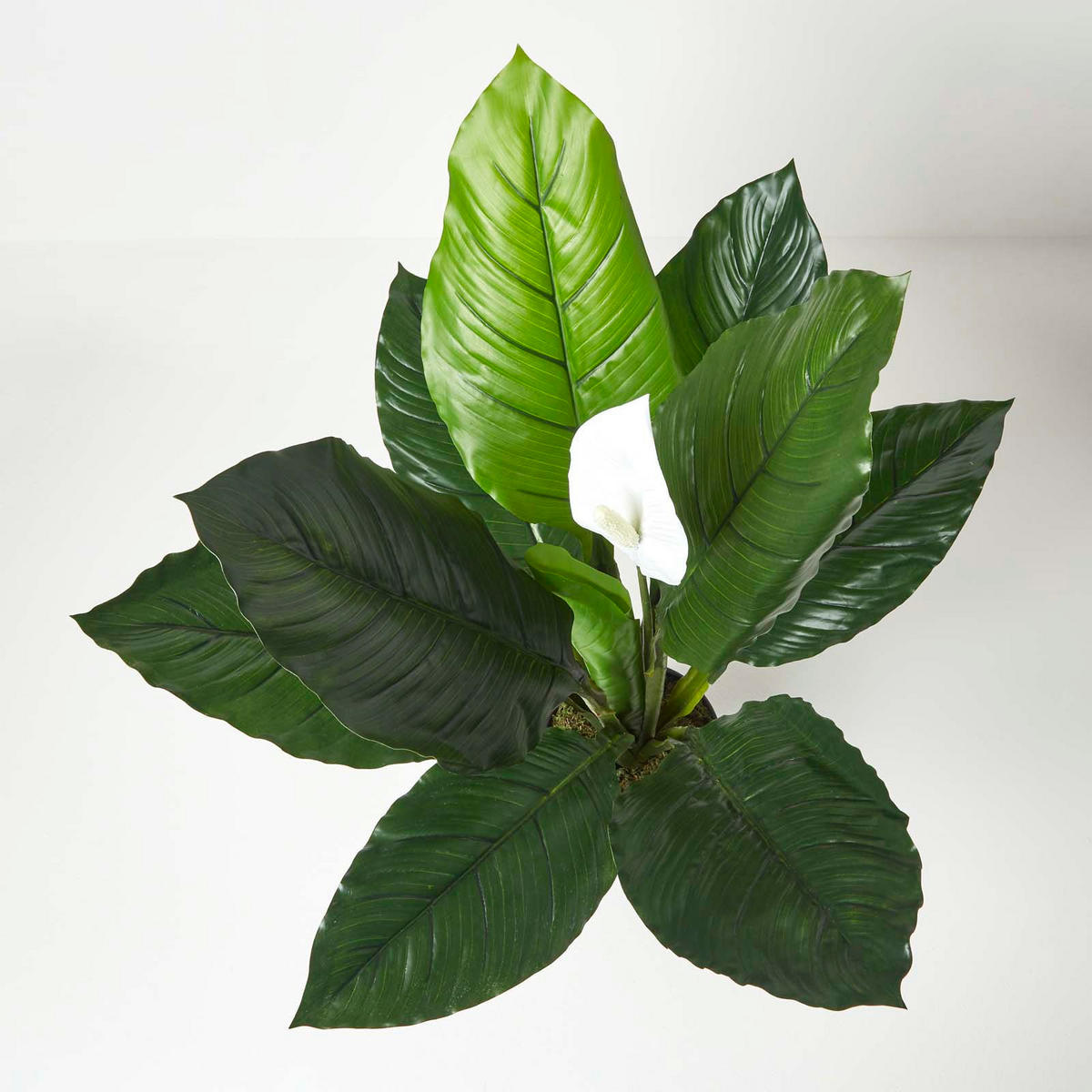 KUNSTPFLANZE Friedenslilie weiß, 90 cm - Weiß, Kunststoff (90cm) - Homescapes