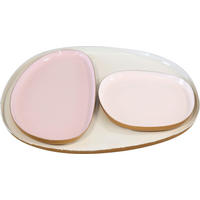 TABLETTS Deluxe cremefarben Metall 3er-Set - Weiß, Metall (23/1/26cm) - FURNARO