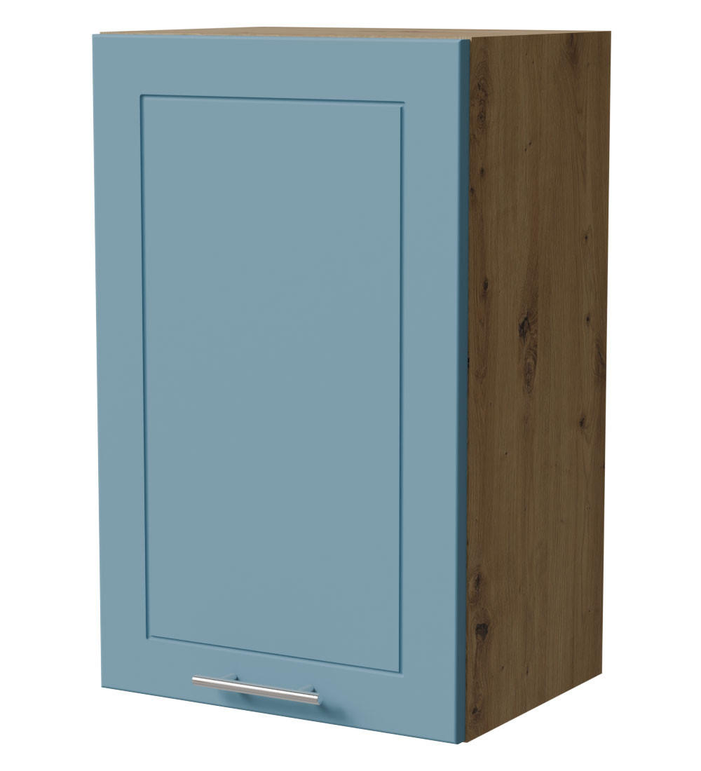 Feldmann-Wohnen Hängeschrank Blau, Eiche Artisan 45x72x32.5 cm