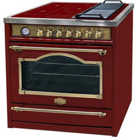 ELEKTRO- Standherd HC 93655 IRotEm, Induktionskochfeld 90 cm, Bordeaux - Bordeaux, Metall (90/90/60cm) - Kaiser Küchengeräte