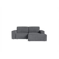 ECKSOFA KOKKO MINI mit Schlaffunktion, Anthrazit - Anthrazit, Textil (240/167cm) - Fedve