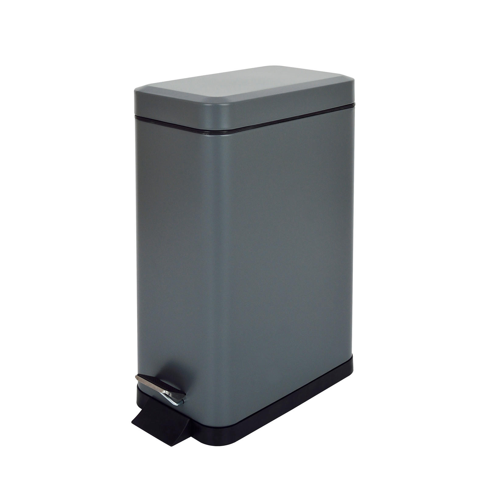 MÜLLEIMER STM10 10L Grau - Grau, Metall (16/39/34cm) - SVITA