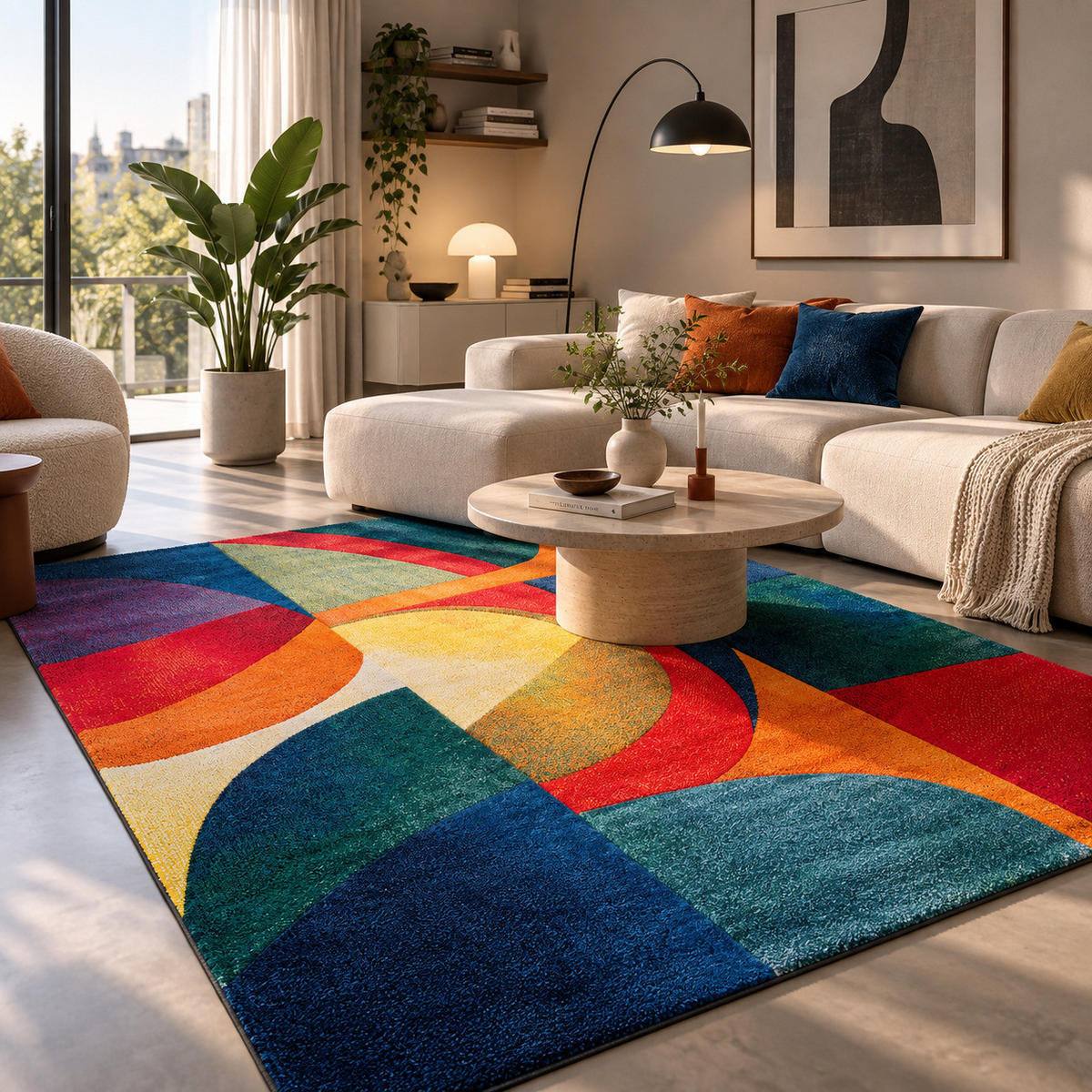 DESIGNER TEPPICH MAUI MODERN - Petrol, Textil (120/170cm) - Pergamon