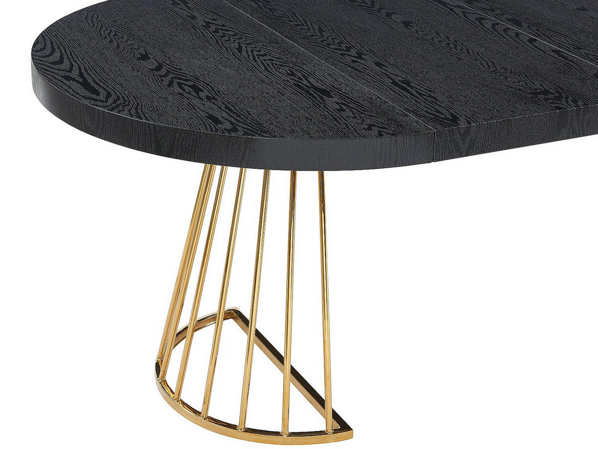 ESSTISCH - 2 Personen, 4 Personen, 6 Personen, 8 Personen, 10 Personen, 12 Personen - holz - schwarz Firela - Mooreichefarben/Goldfarben, Holz/Metall (110/260/76cm) - Vente-Unique