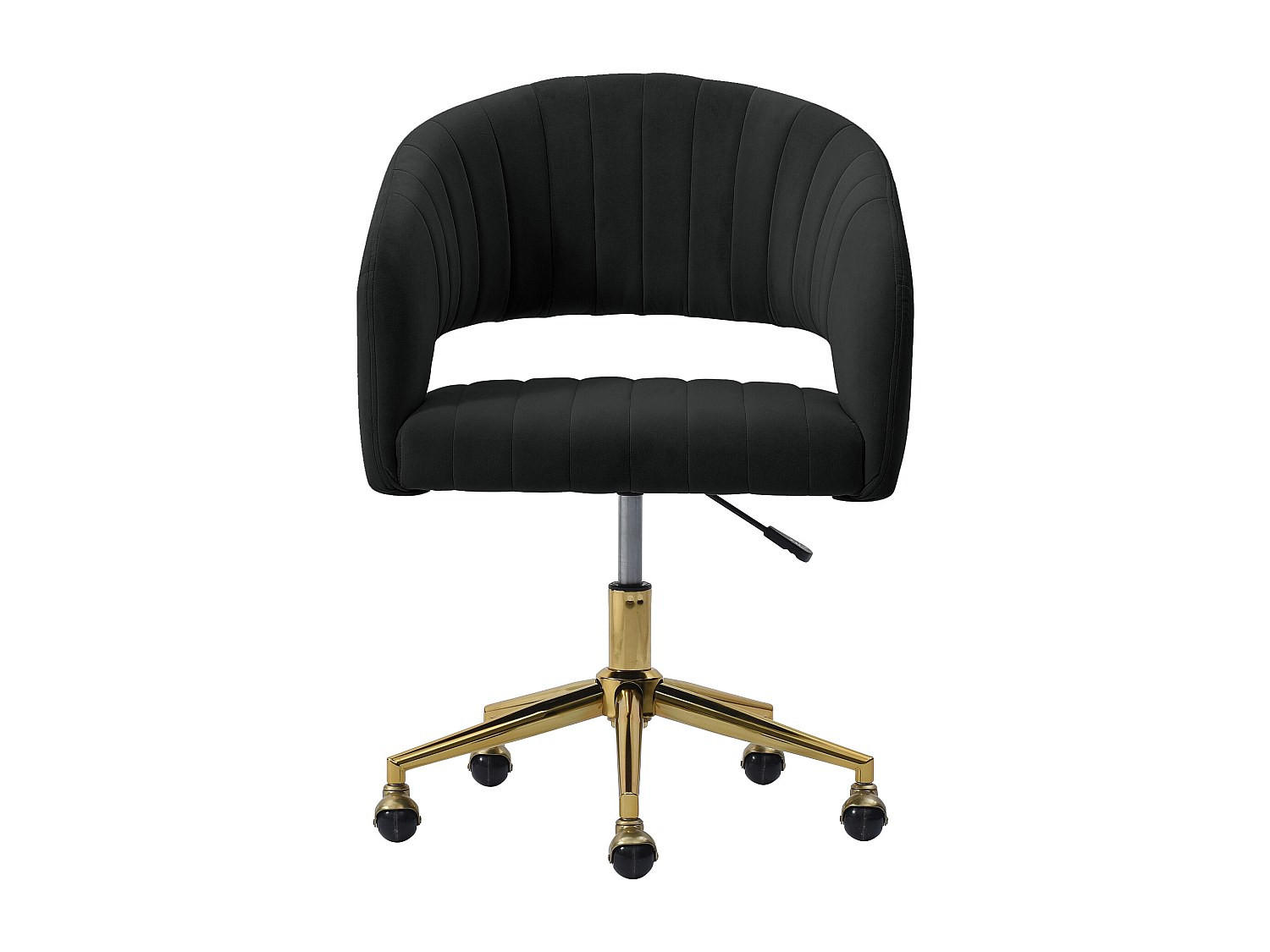 BÜROSTUHL ohne Armlehnen - 61 x 56 - stoff - schwarz Tiriesi - Schwarz, Textil/Metall (61/87/56cm) - Vente-Unique