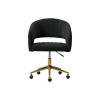 BÜROSTUHL ohne Armlehnen - 61 x 56 - stoff - schwarz Tiriesi - Schwarz, Textil/Metall (61/87/56cm) - Vente-Unique