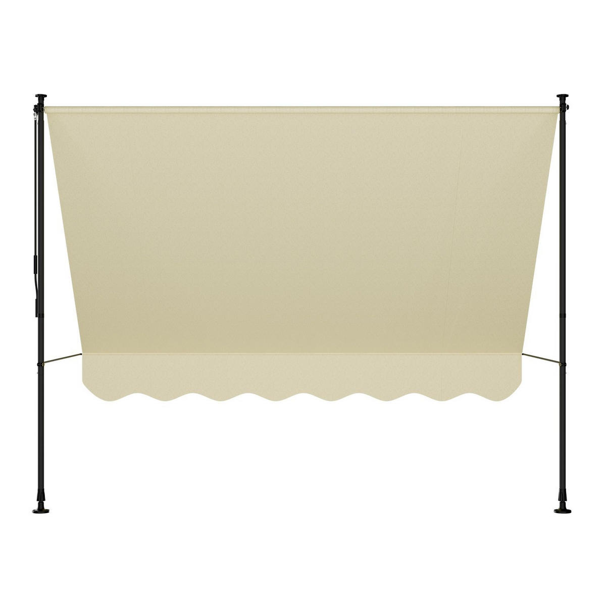 KLEMMMARKISE Kapstadt beige 250x120 cm - Beige, Textil (250/200/120cm) - Juskys