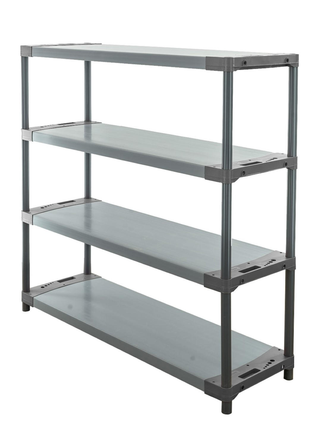 KUNSTSTOFFREGAL GREY BEAR Low 138x150x46cm Fachlast 70kg Grau - Grau, Kunststoff (150/180/46cm) - PROREGAL