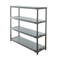 KUNSTSTOFFREGAL GREY BEAR Low 138x150x46cm Fachlast 70kg Grau - Grau, Kunststoff (150/180/46cm) - PROREGAL