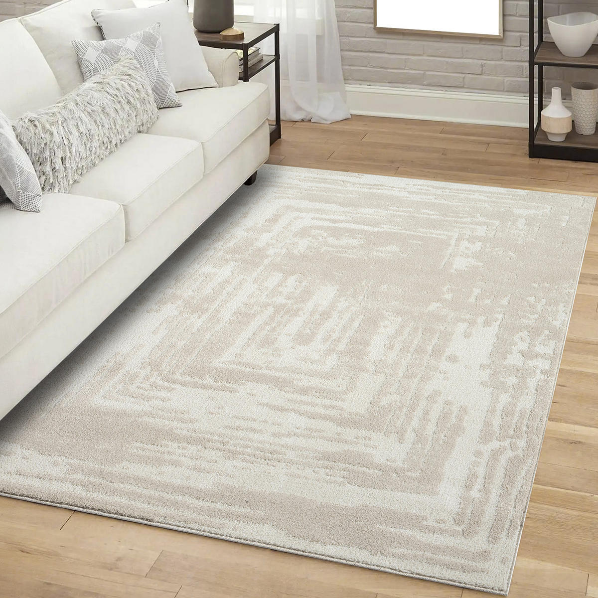 KURZFLOR-TEPPICH Flair 171 Beige 120x170 cm - Beige, Textil (120/170cm) - carpet city