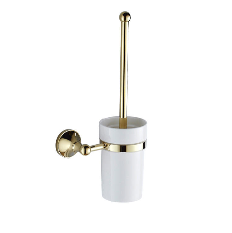 TOILETTENBÜRSTENHALTER – Gold (16 x 10,5 x 36 cm) - Goldfarben, Metall (16/36/10.5cm)
