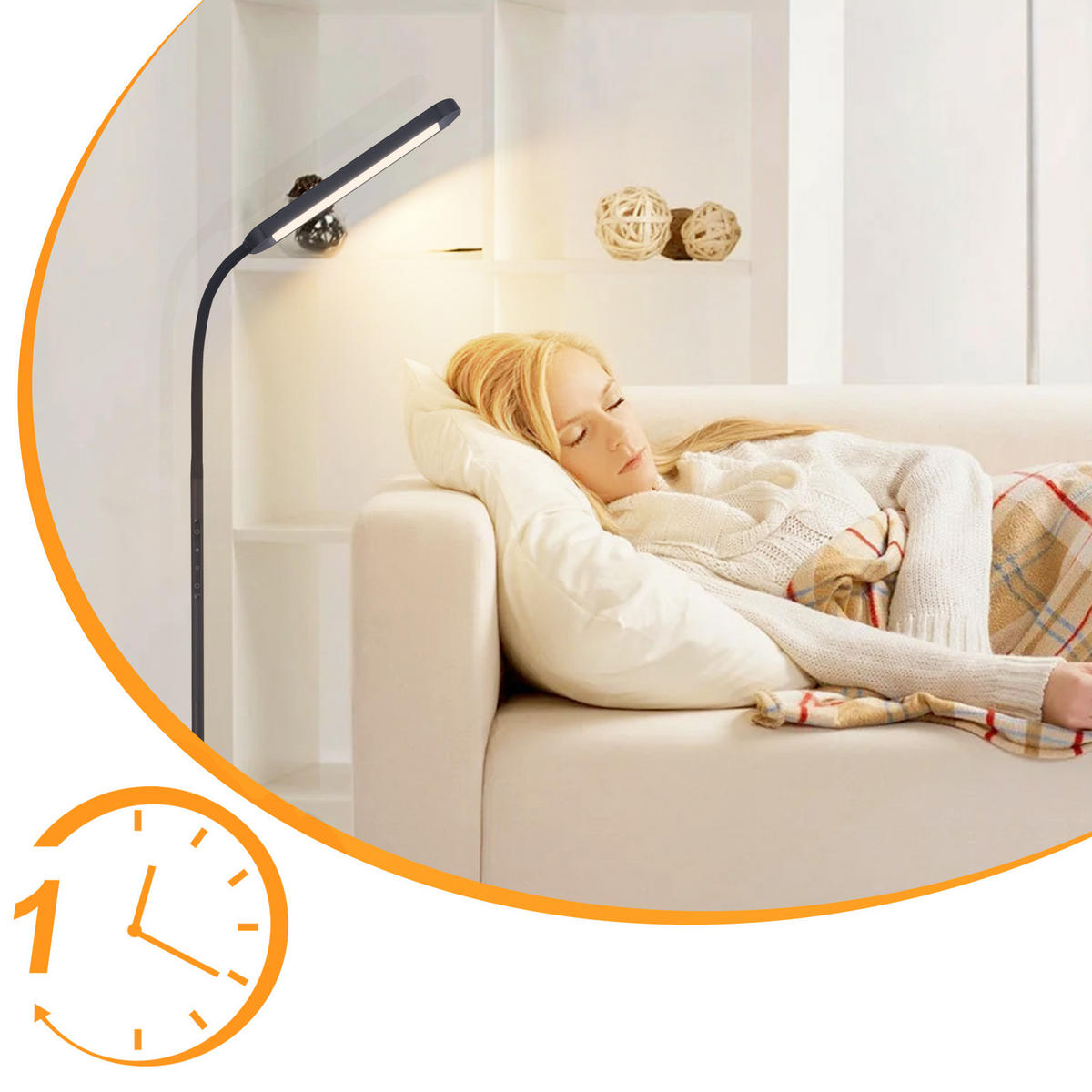 STEHLAMPE Alwin 6.0/137.1/6.0 cm - Schwarz, Metall (6/6/137.1cm) - ZMH