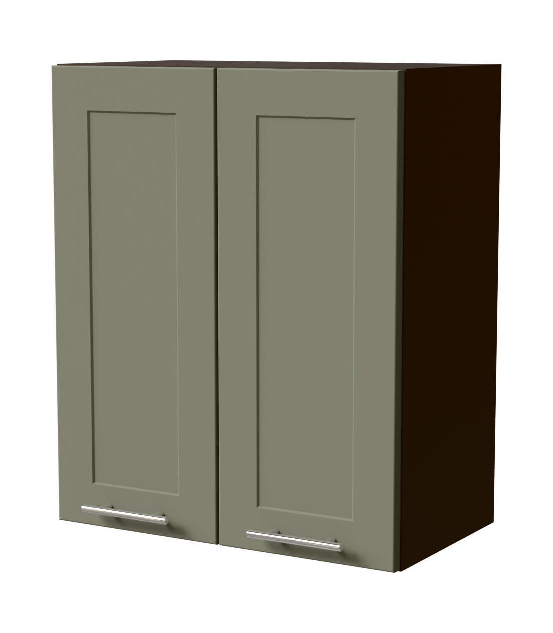 HÄNGESCHRANK Oslo W3/60 Lava / Reed Green Matt 60 / 32,5 / 72cm - Dunkelgrau/Grün, Holz/Holzwerkstoff (60/72/32.5cm) - Feldmann-Wohnen