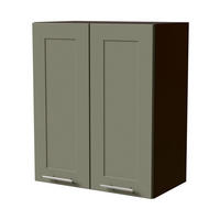 HÄNGESCHRANK Oslo W3/60 Lava / Reed Green Matt 60 / 32,5 / 72cm - Dunkelgrau/Grün, Holz/Holzwerkstoff (60/72/32.5cm) - Feldmann-Wohnen
