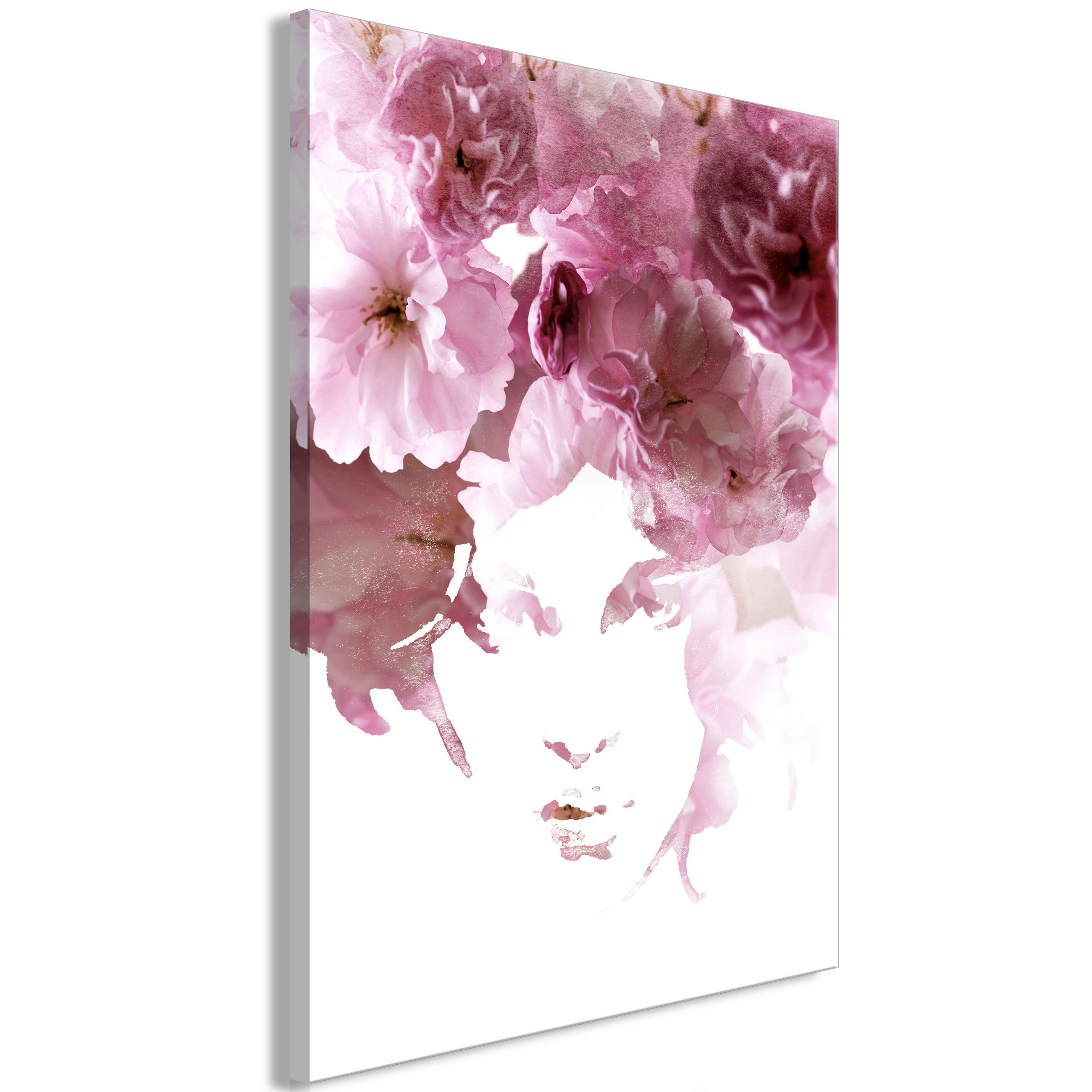 KUNSTDRUCK Rosa 80/120 cm - Pink/Weiß, Textil (80/120cm) - KUNSTLOFT