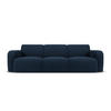 SOFA Molino aus Boucle dunkelblau 3 Sitzplätze - Dunkelblau, Textil (95/72/235cm) - Micadoni