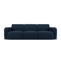 SOFA Molino aus Boucle dunkelblau 3 Sitzplätze - Dunkelblau, Textil (95/72/235cm) - Micadoni
